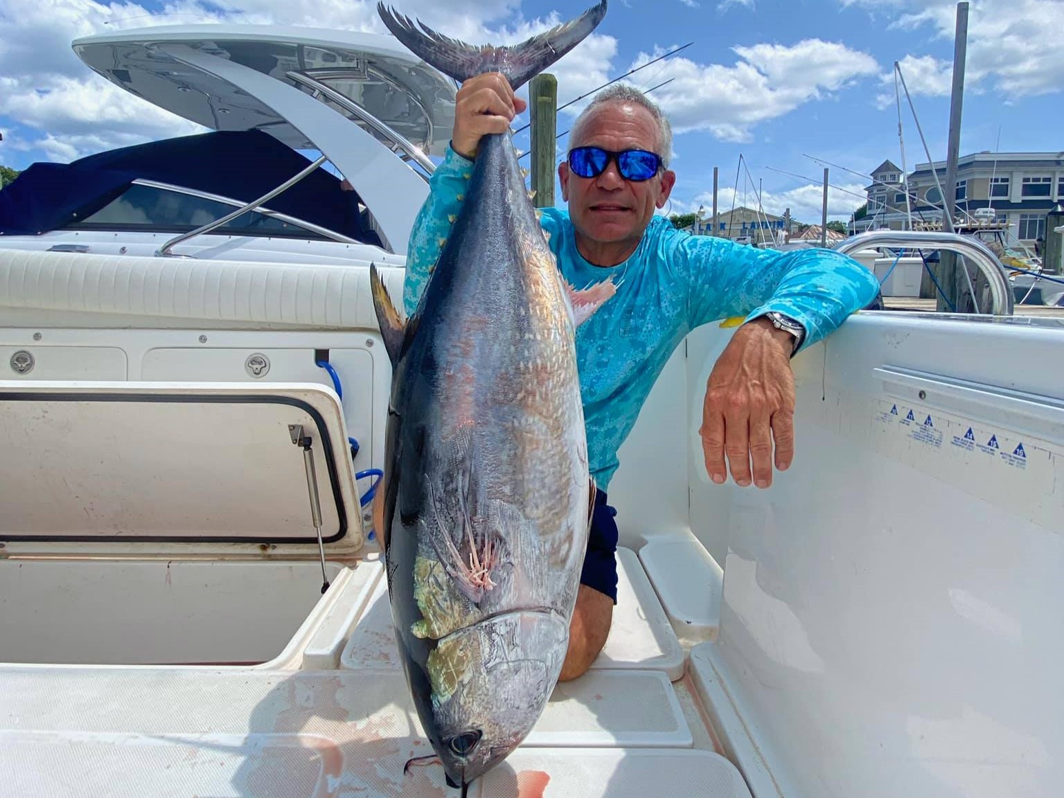 8-hour midshore tuna fishing charter from Clarks Landing targeting yellowfin and bluefin tuna