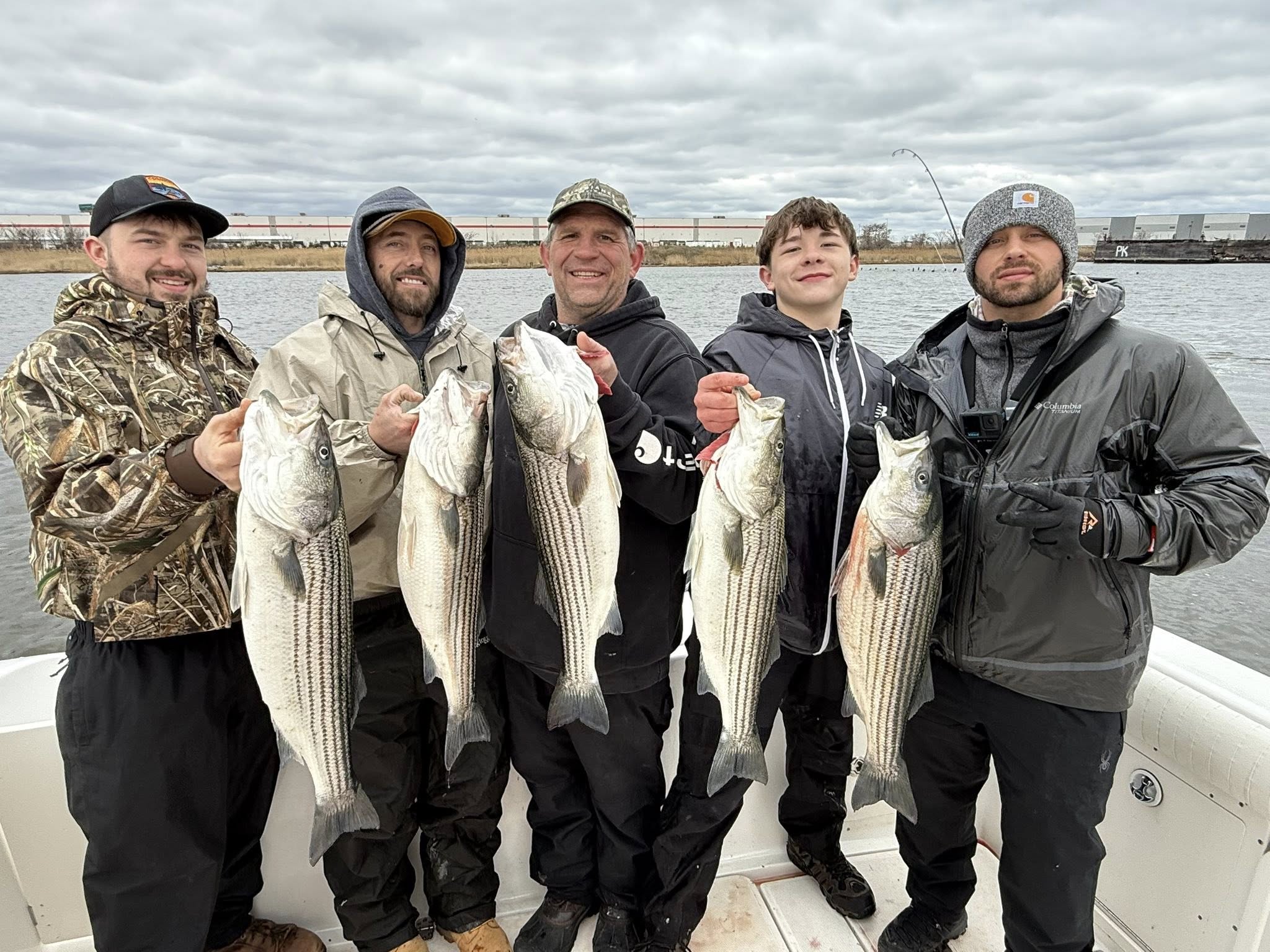 6-hour striped bass fishing charter on Raritan Bay from Perth Amboy, NJ marina
