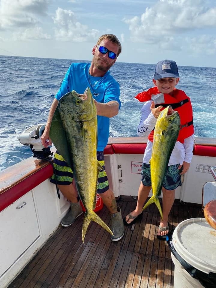 2 mahi mahi fish caught in FL