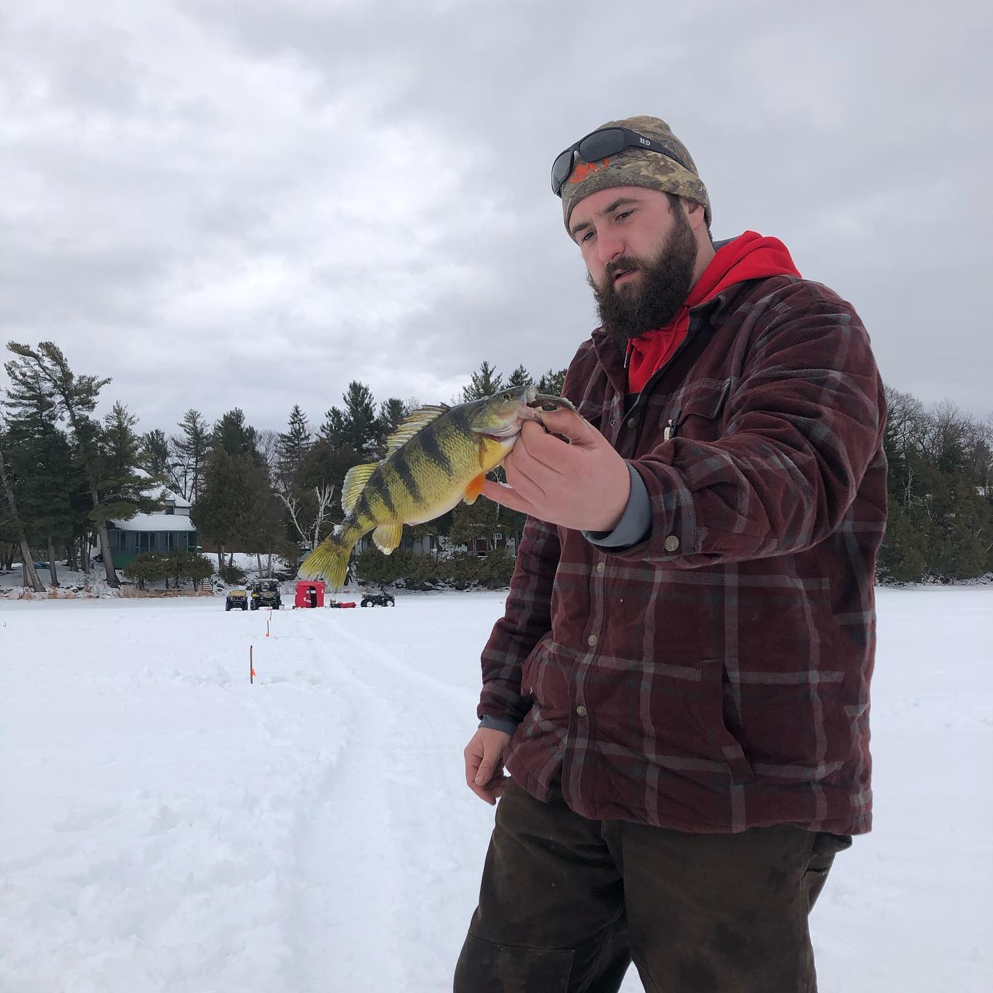 Angler with a catch in NY