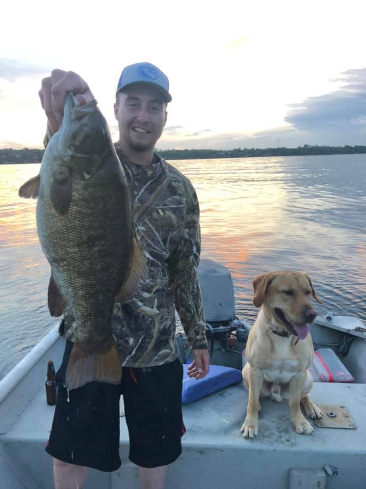 Two Smallmouth Bass fish caught in New York