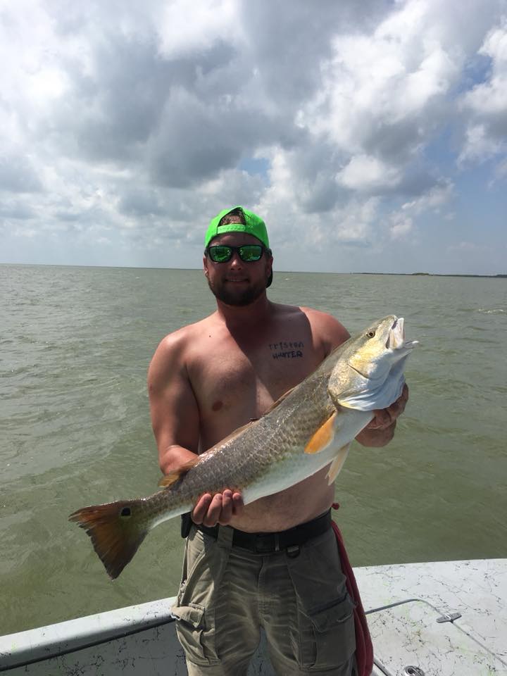 Angler holding a big fish in TX