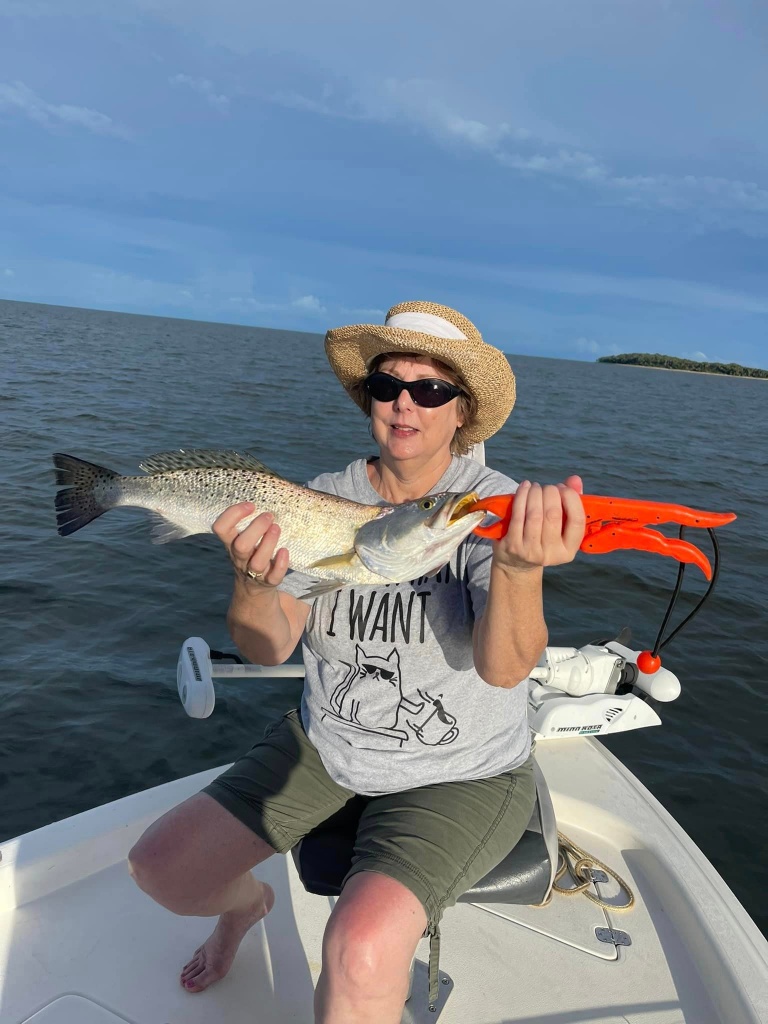 Spotted Weakfish, 20-inch fish caught in Cedar Key