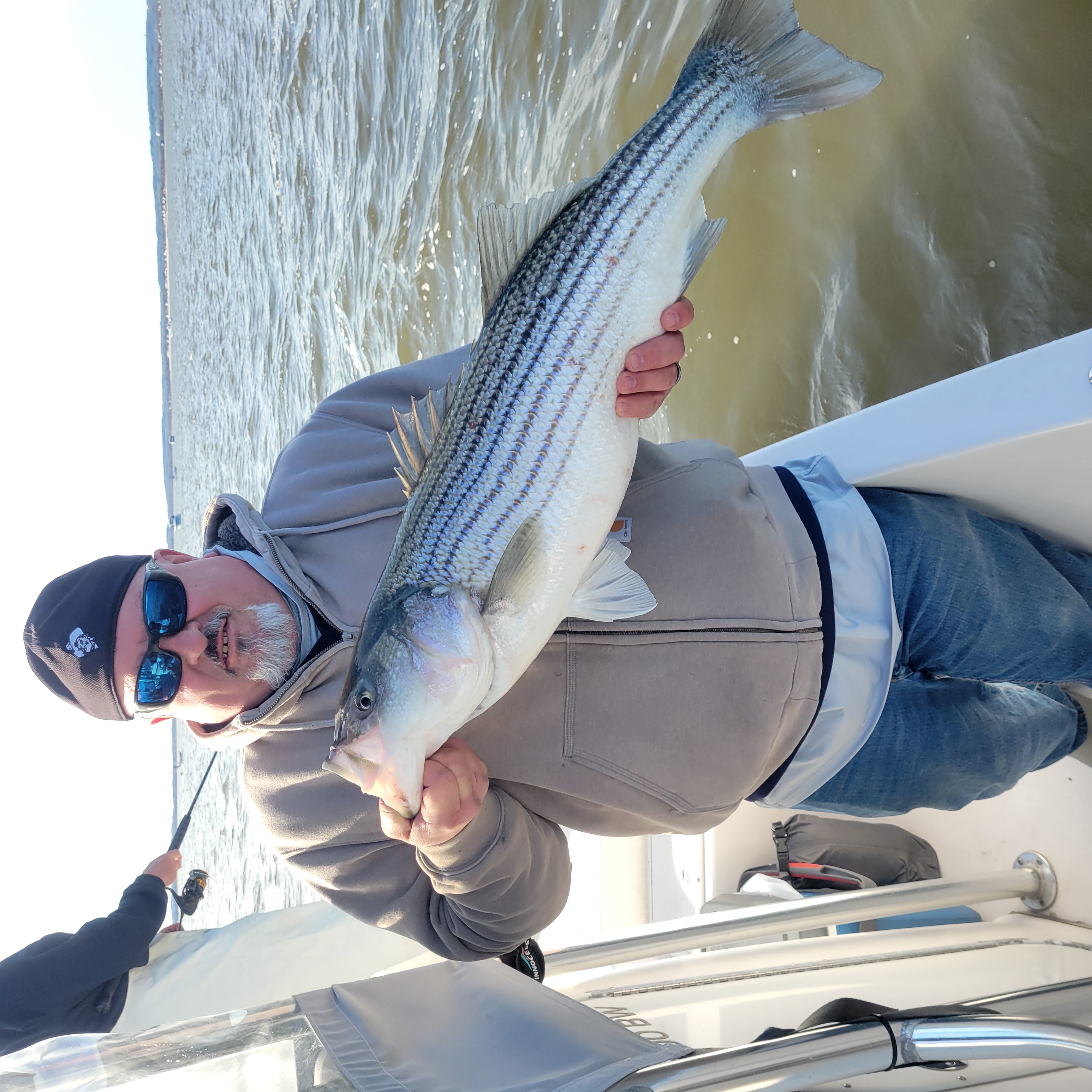 Striped bass caught by angler in Middletown Township