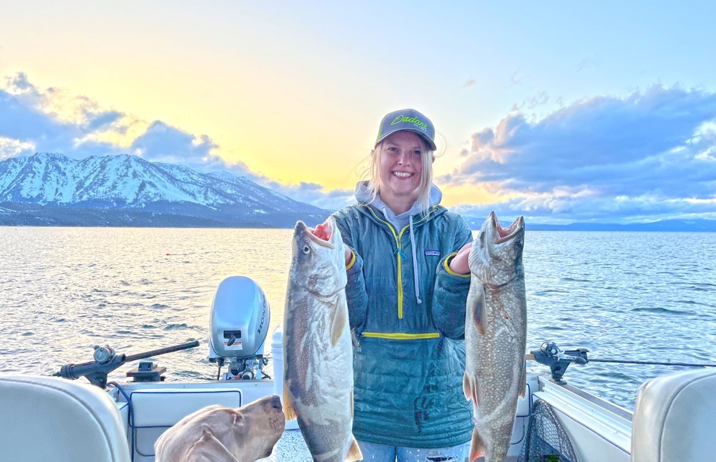 Two big fish caught while fishing in South Lake Tahoe