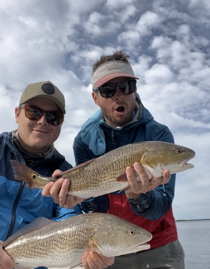 Two redfish caught by anglers in FL