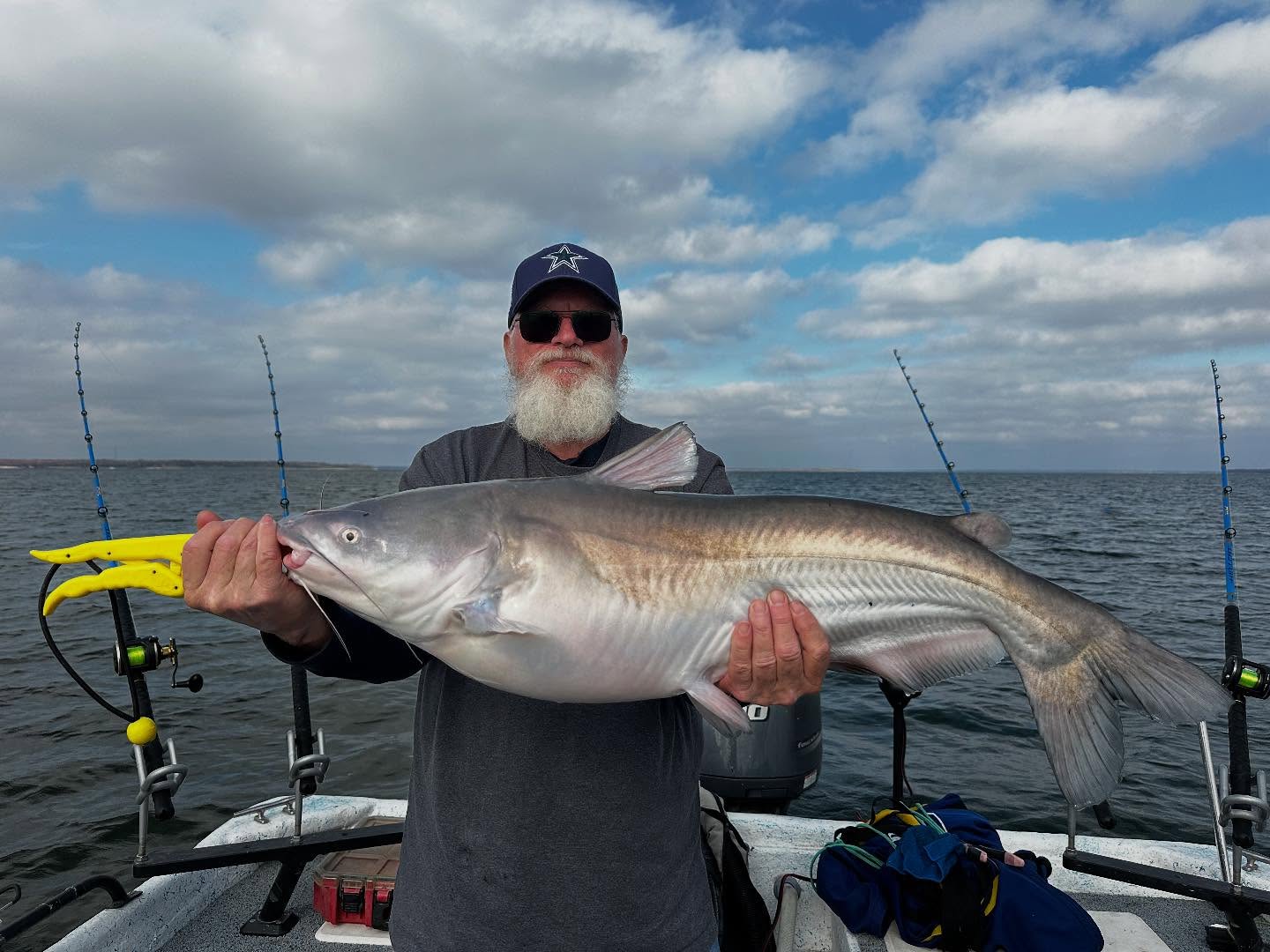 A lone blue catfish measuring 41 inches caught in TX