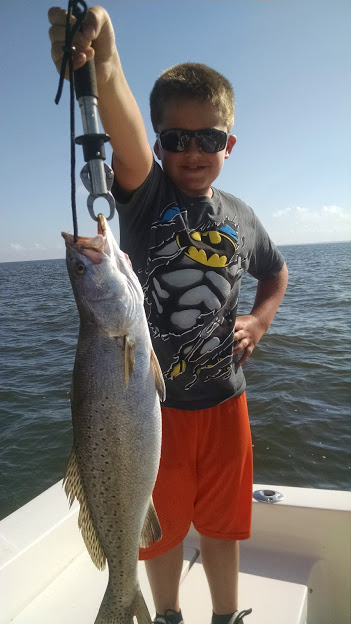 Spotted Weakfish, 26 inches, caught while fishing in Fairhope