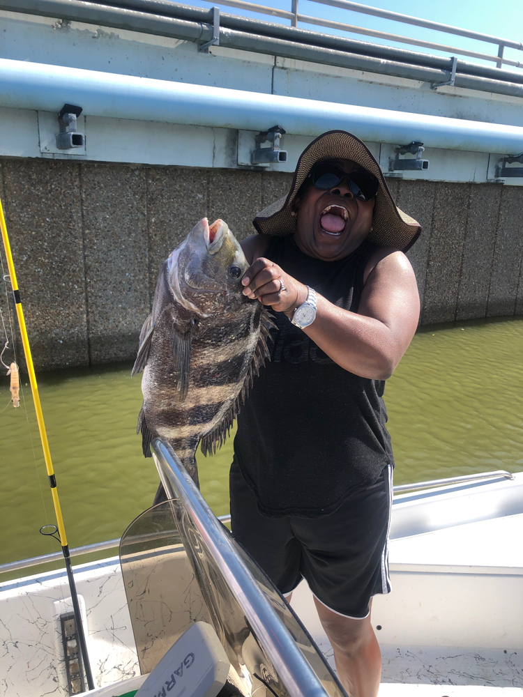 Catch of the day: A 15-inch sheepshead fish caught in TX