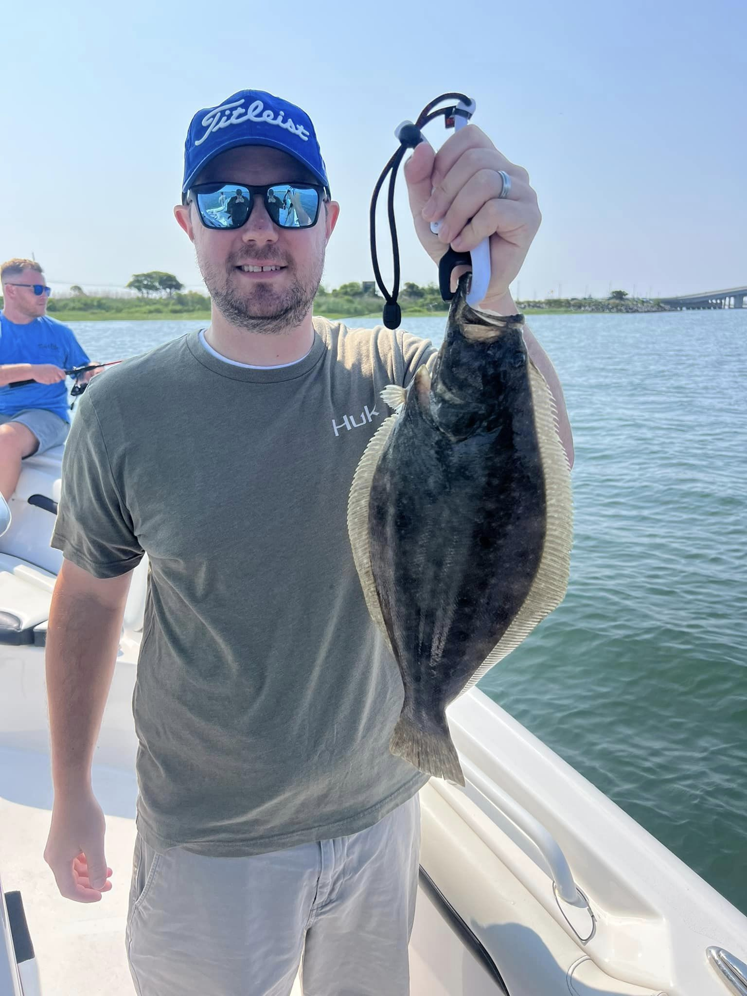 Catch of the day: a California Flounder fishing in the ocean at Ocean City