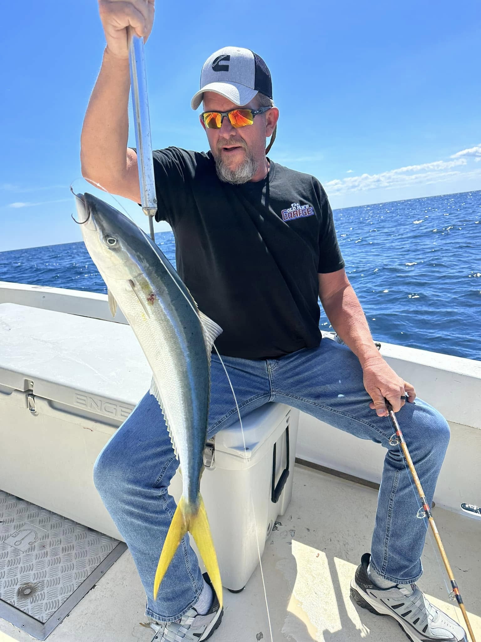 Rainbow runner fish caught while fishing in Morehead City NC