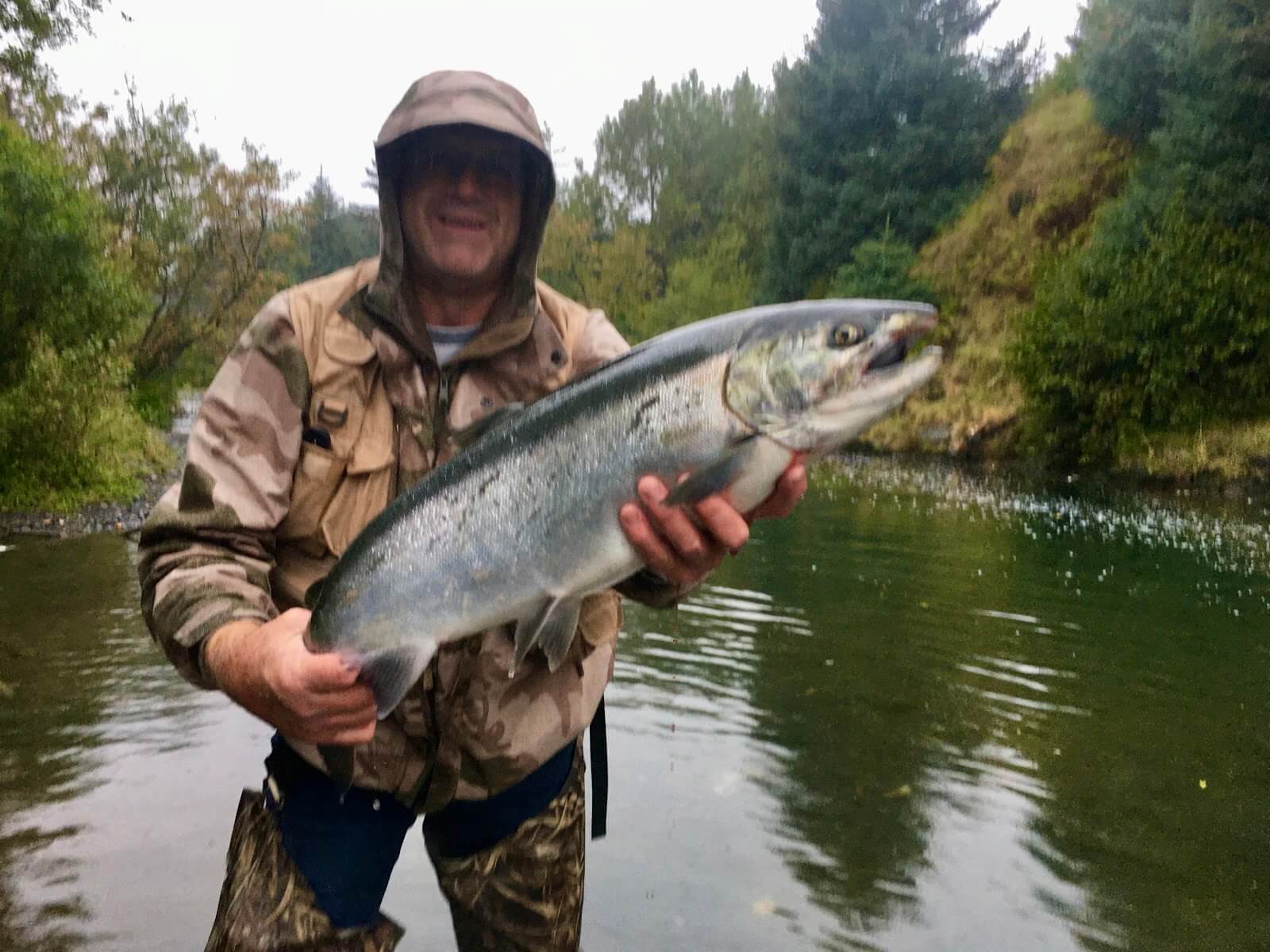 A Coho Salmon caught while fishing in Kodiak