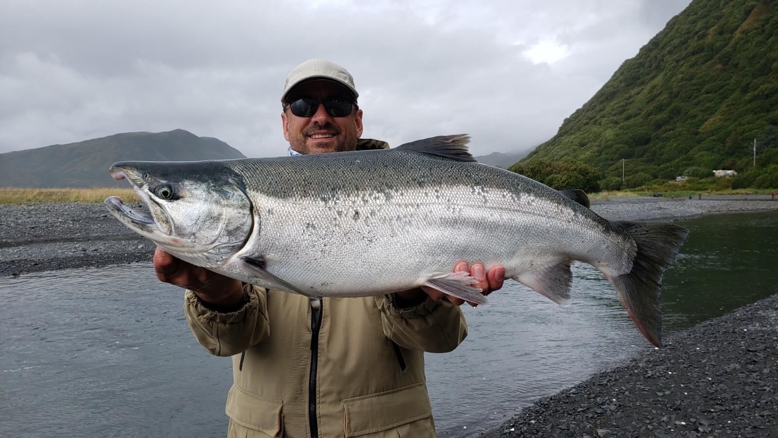 Coho salmon caught in Kodiak, Alaska