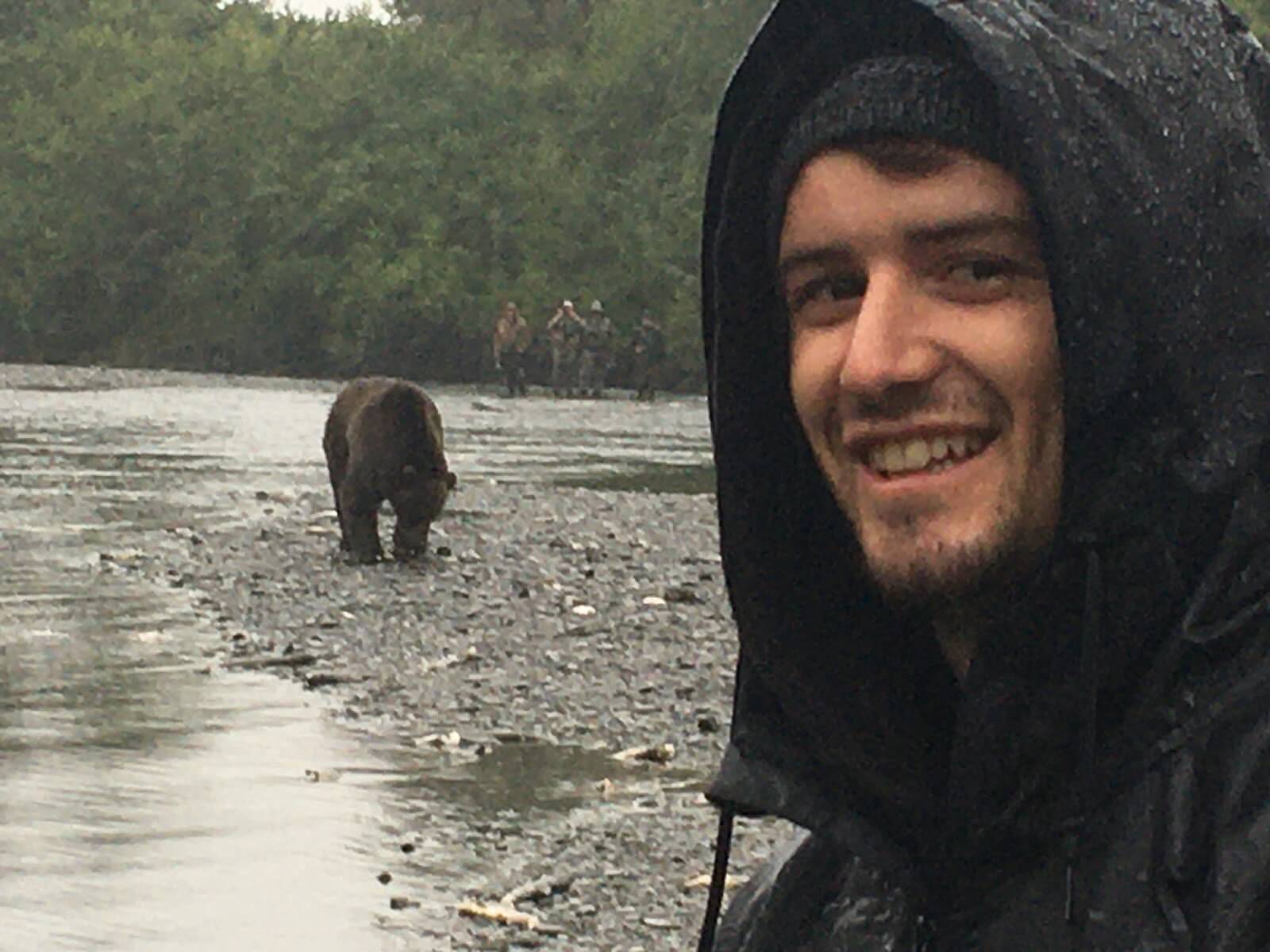 Two people fishing in Alaska