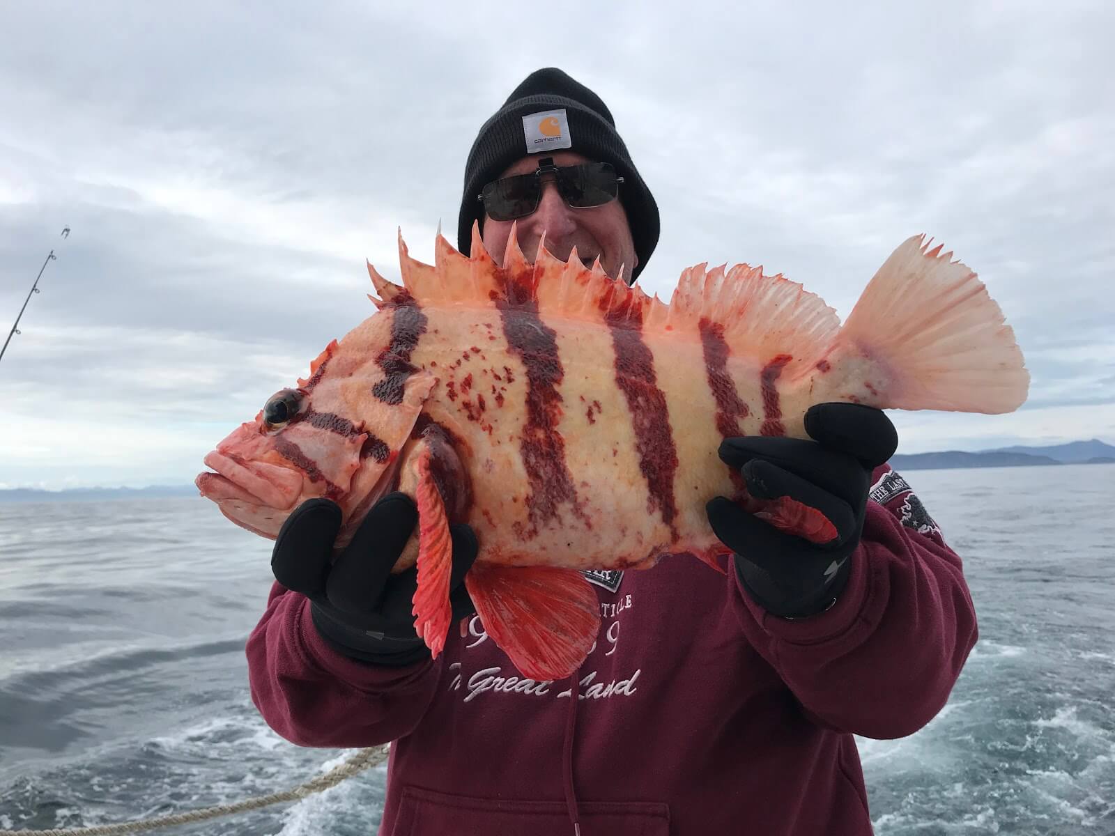 One person fishing in Alaska