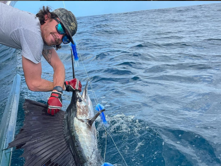 One person fishing at Ponce Inlet