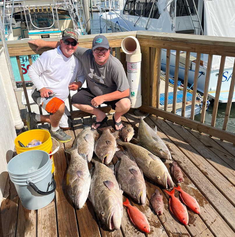 Five big fish caught while fishing in FL
