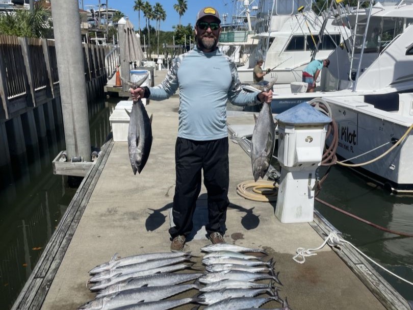 Angler with 2 fish caught at Ponce Inlet
