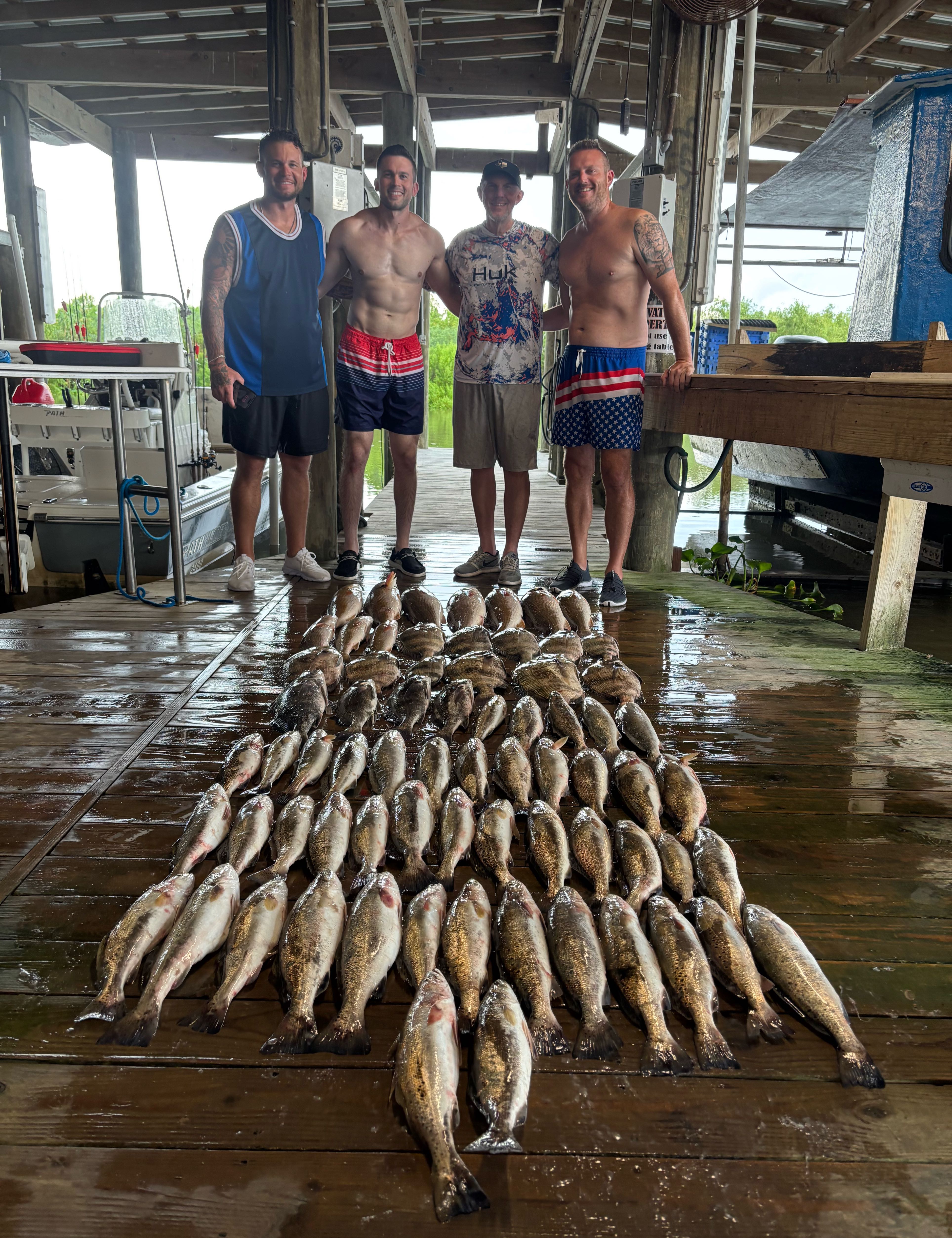 4 big fish caught in Buras by fishing