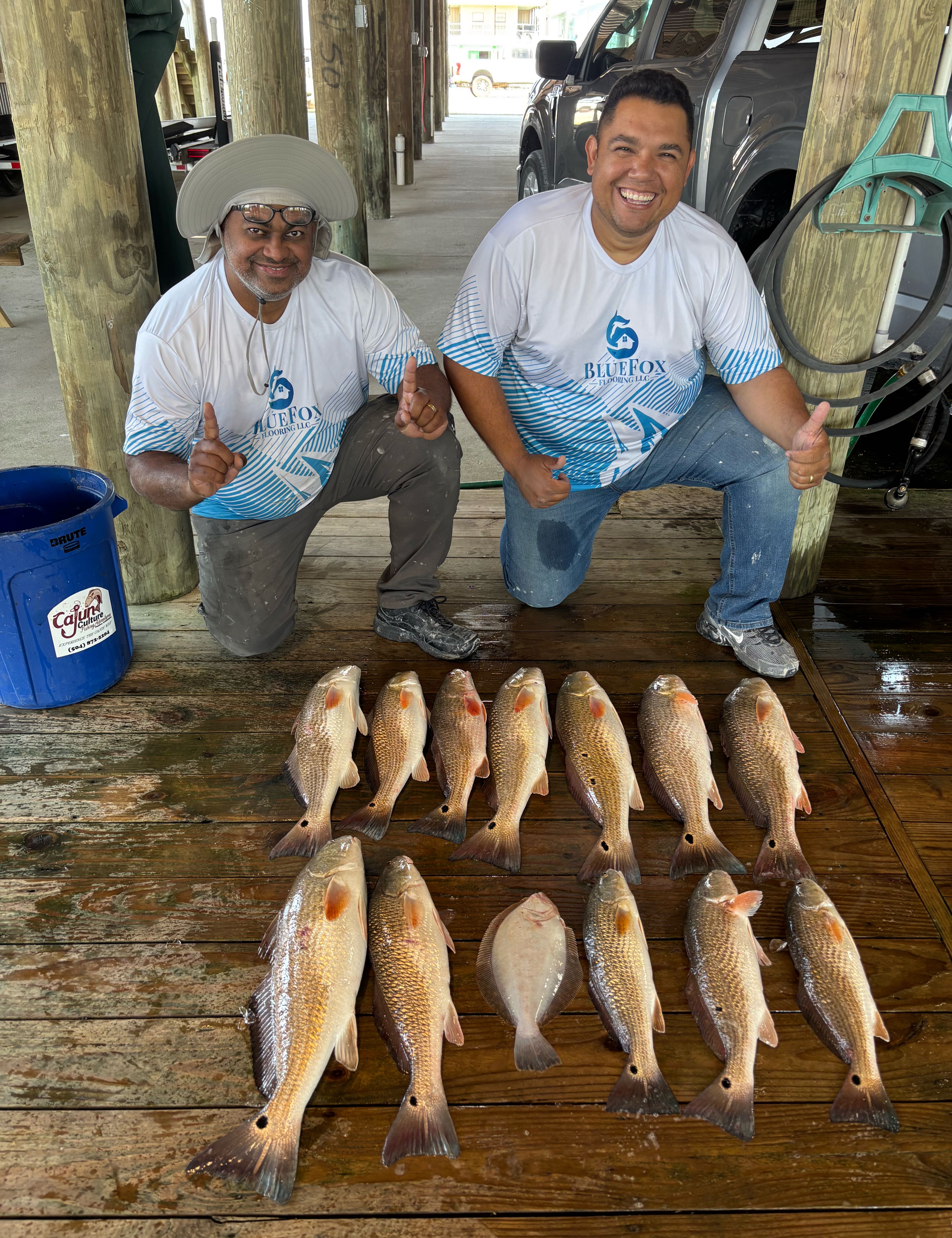Redfish catch with 2 people fishing in LA