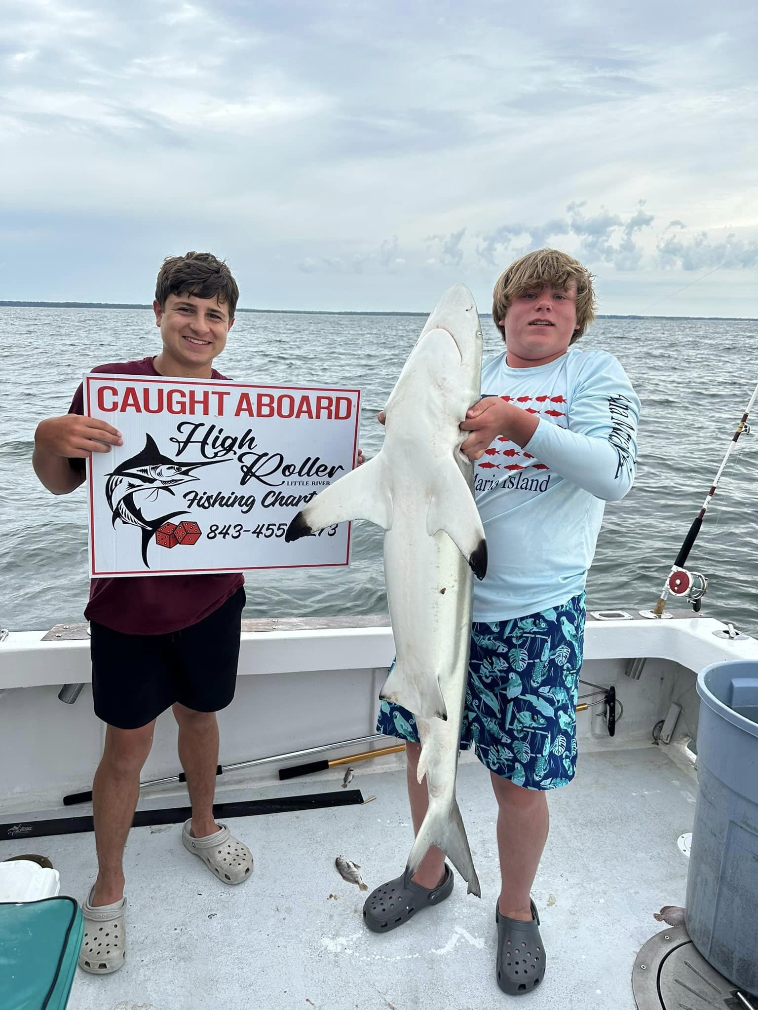 Blacktip shark caught while fishing in Little River