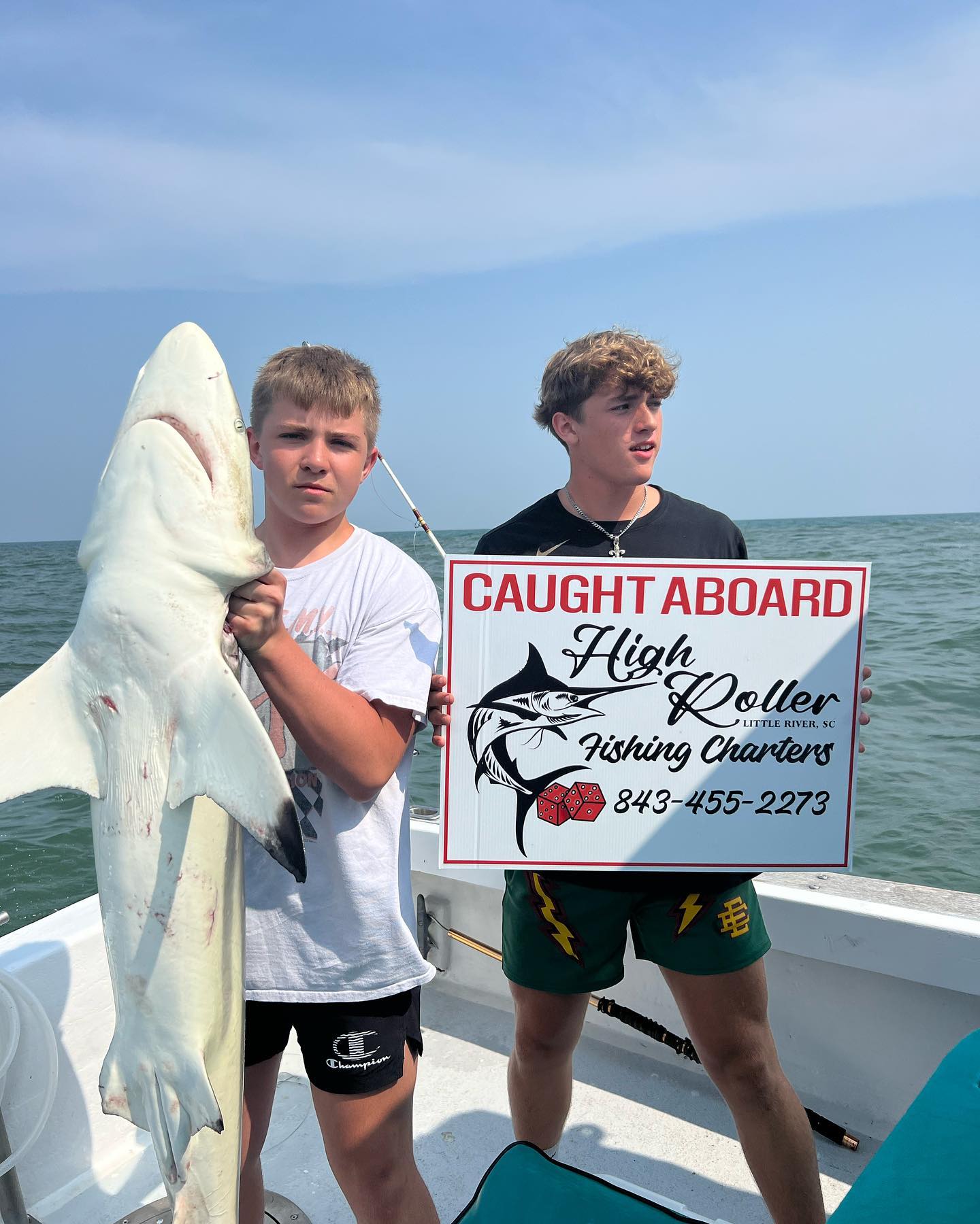 Bonnethead shark fishing at Little River