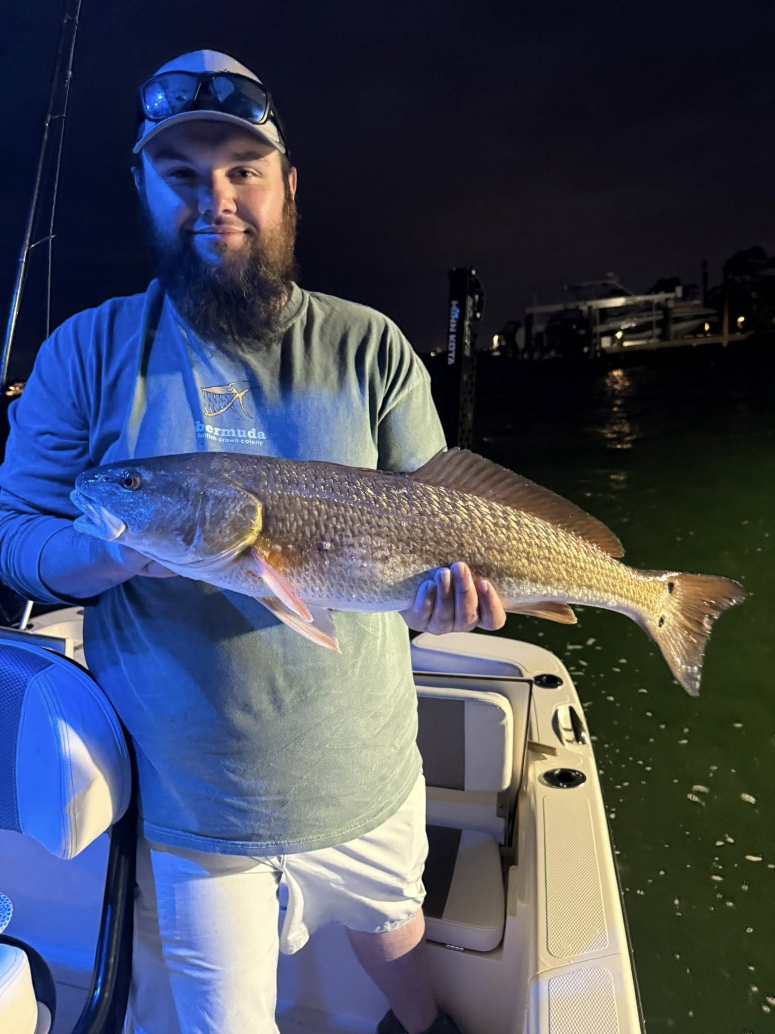 Redfish caught during night fishing trip in Pensacola FL