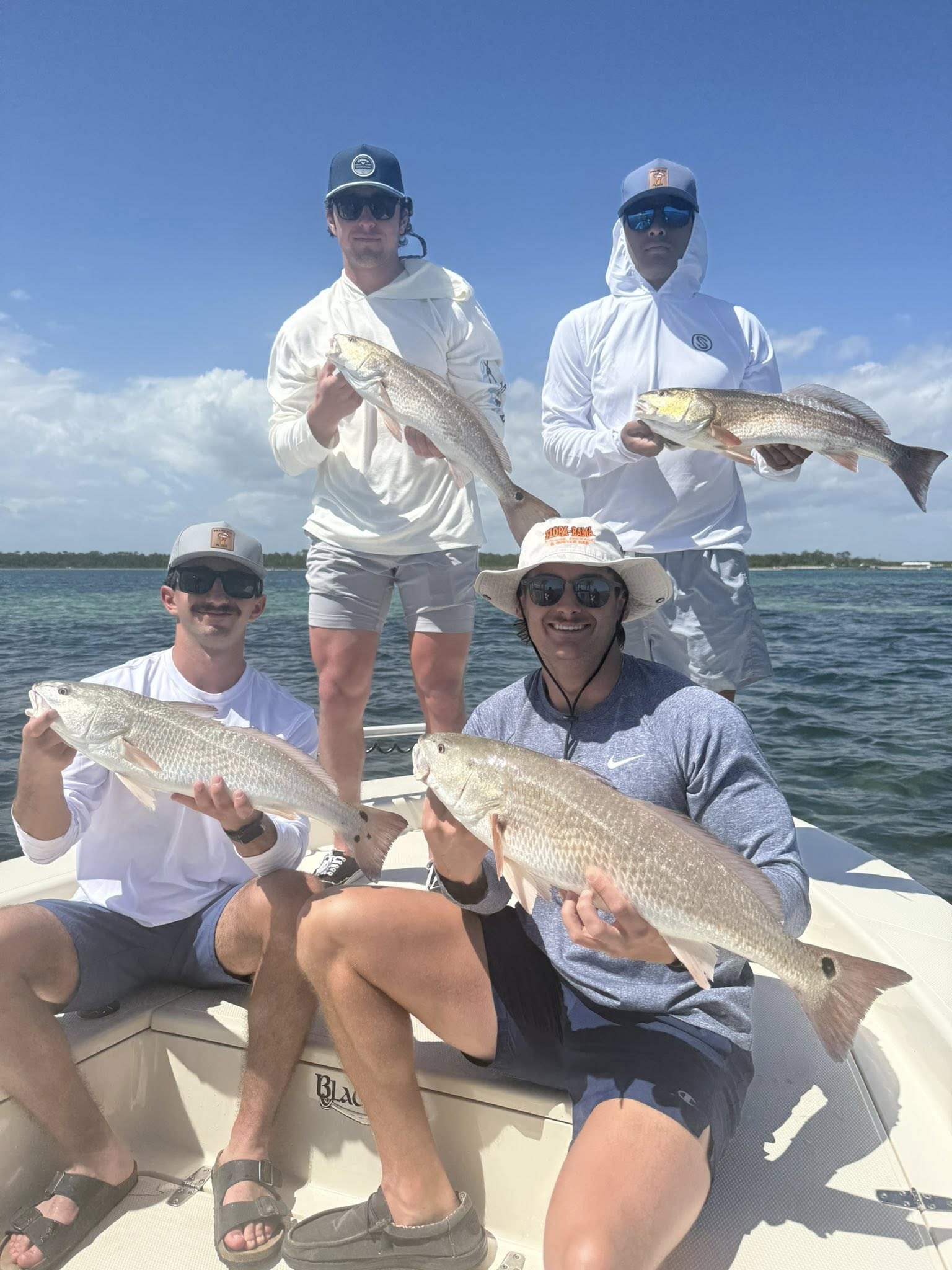Four redfish caught during fishing trip in Pensacola FL