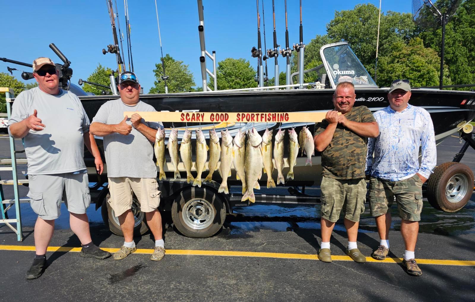 A group of 5 people fishing in Irvington