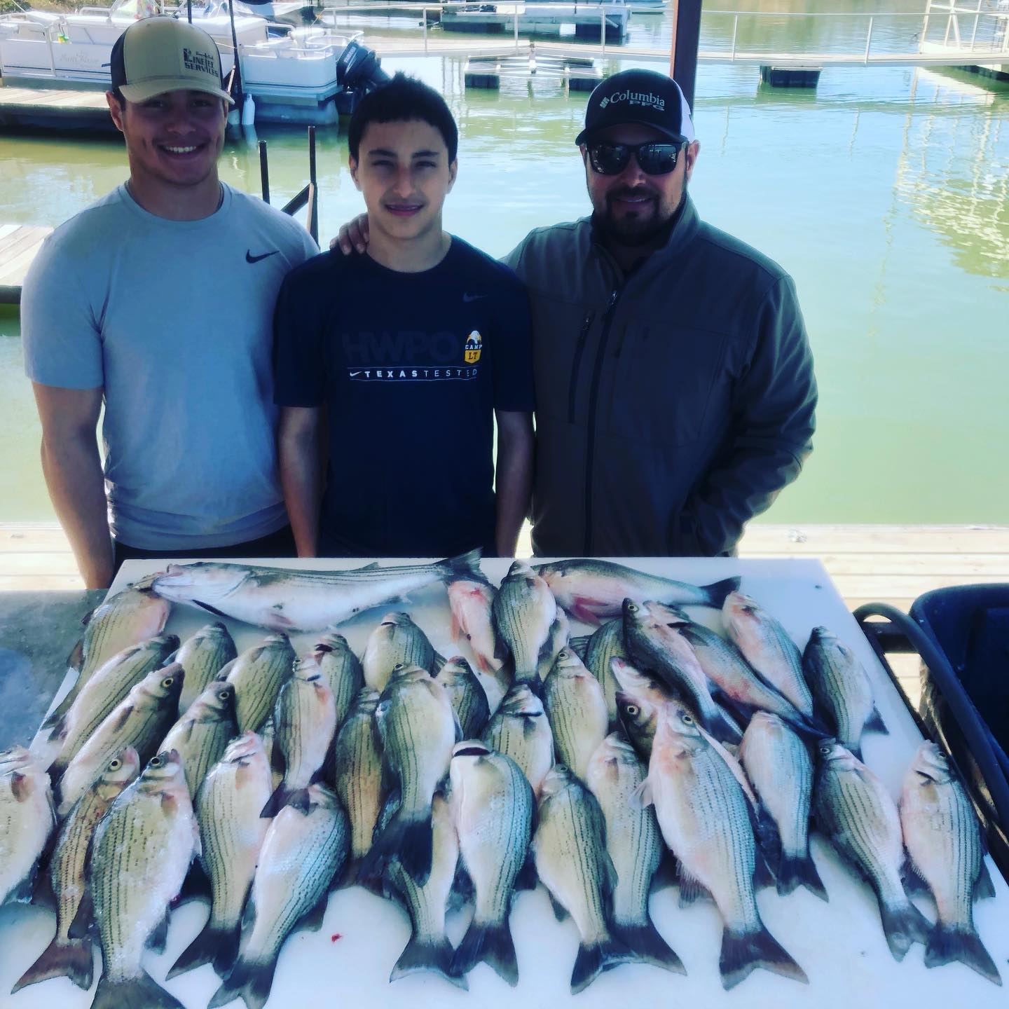 9 wiper and striped bass caught at Buchanan Dam