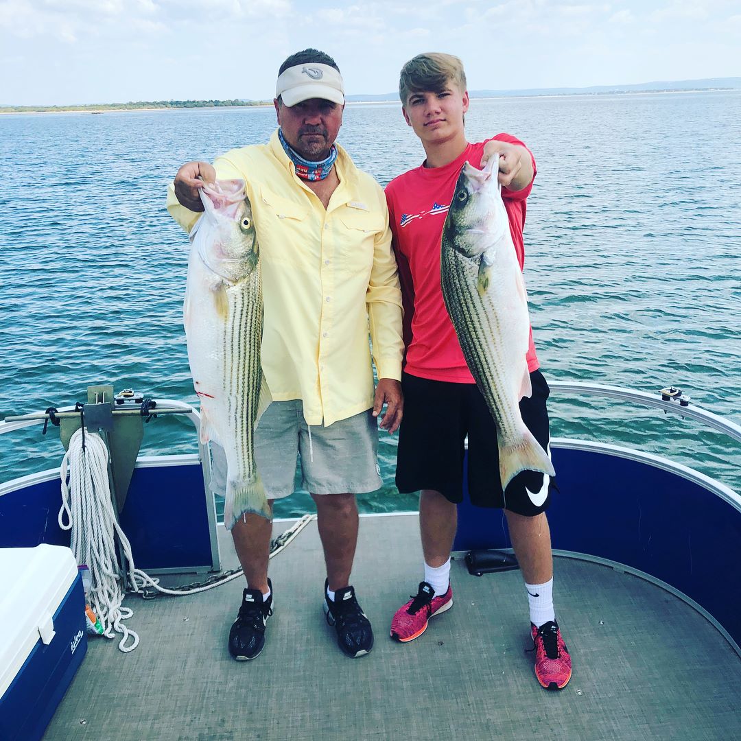 Two striped bass, 24-inch fish caught fishing in TX