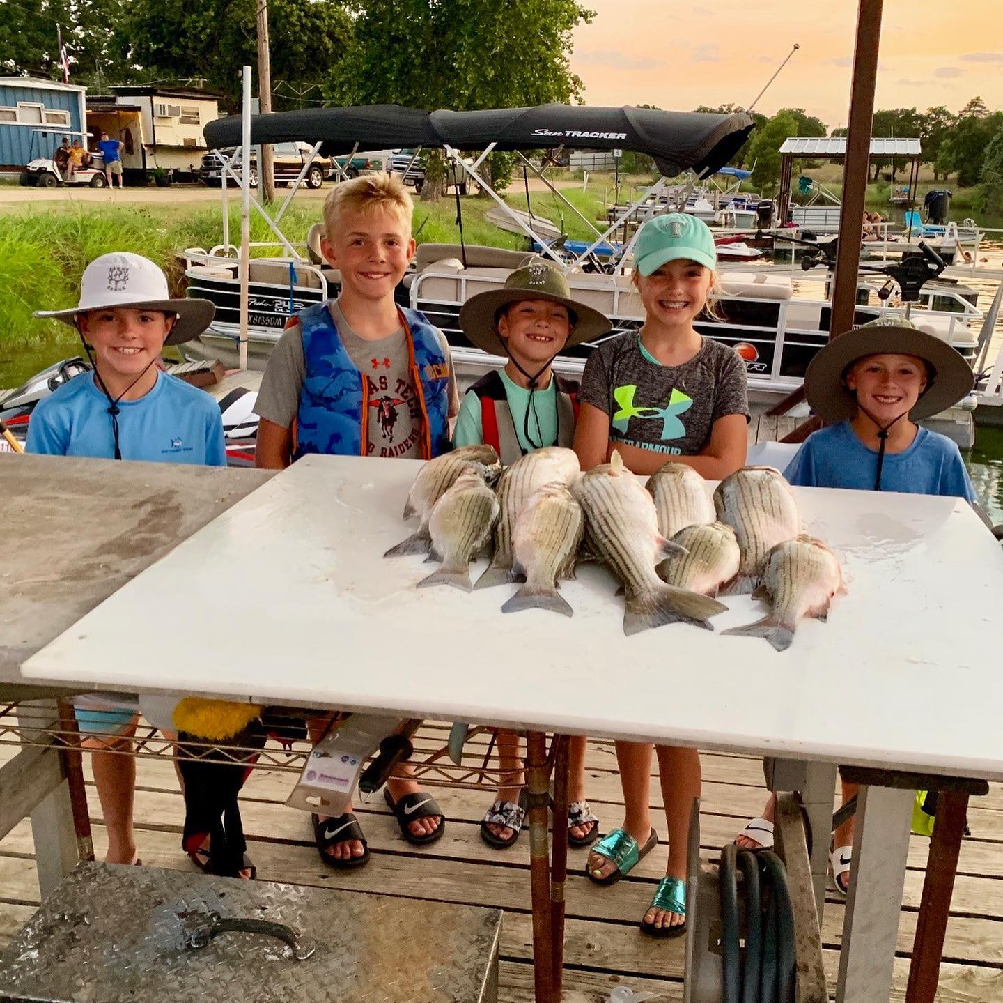 Striped bass fishing in TX