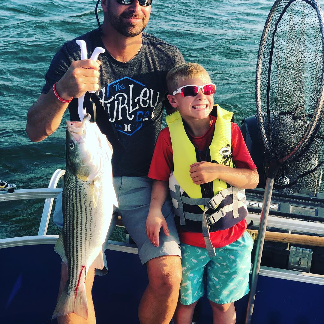 Striped bass caught fishing in TX
