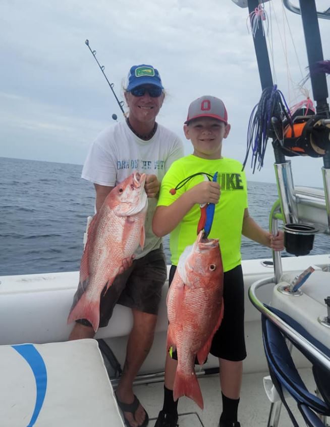 Two anglers with a big catch at St George Island