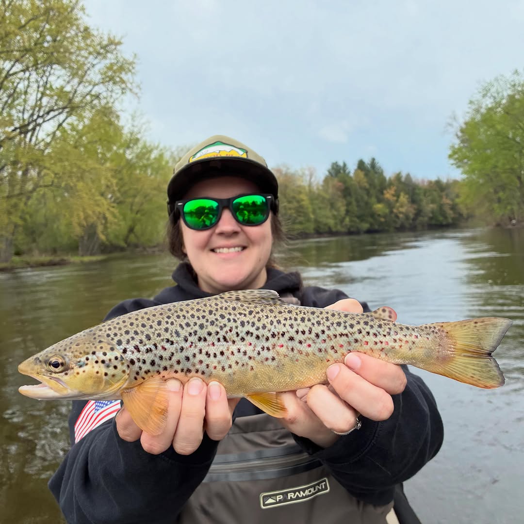 Brown trout caught while fishing in Stanwood MI
