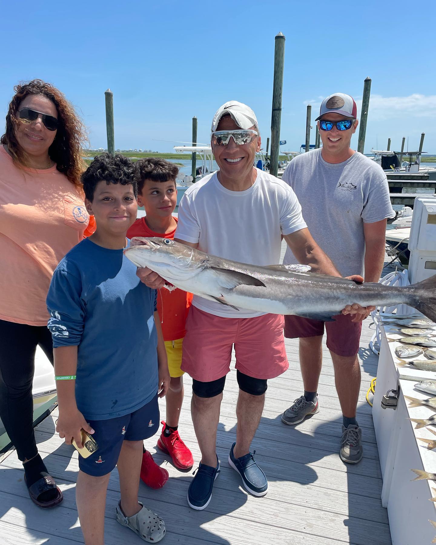 5 people fishing in Murrells Inlet
