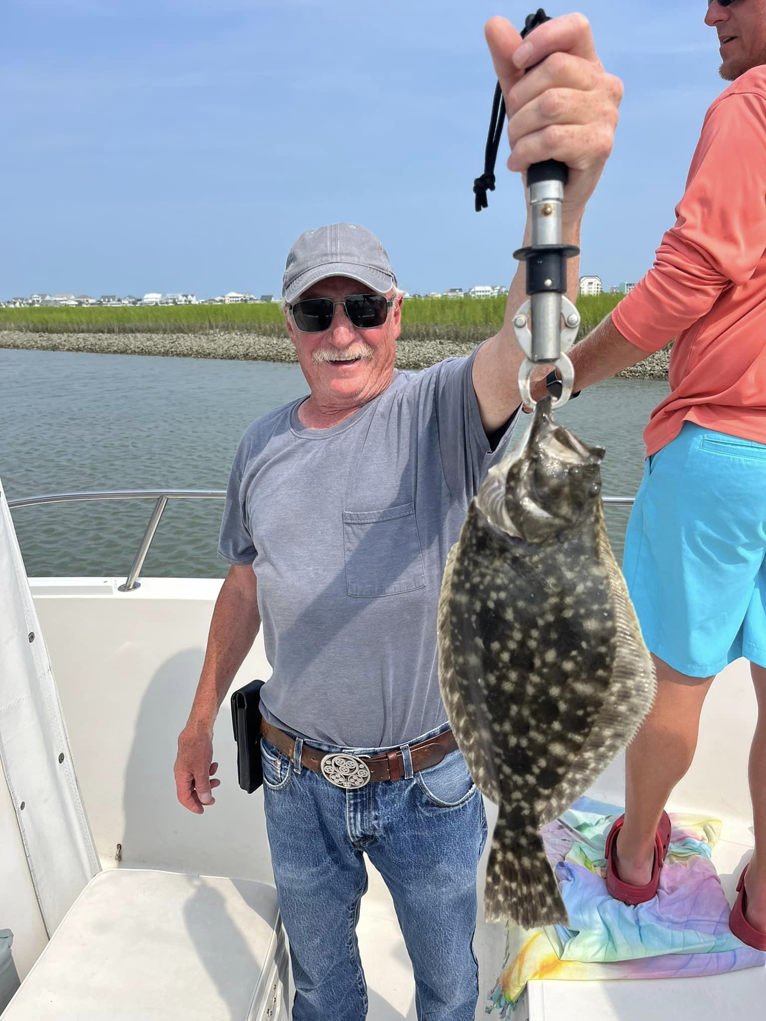 Photo of a large Southern Flounder fish caught while fishing in SC