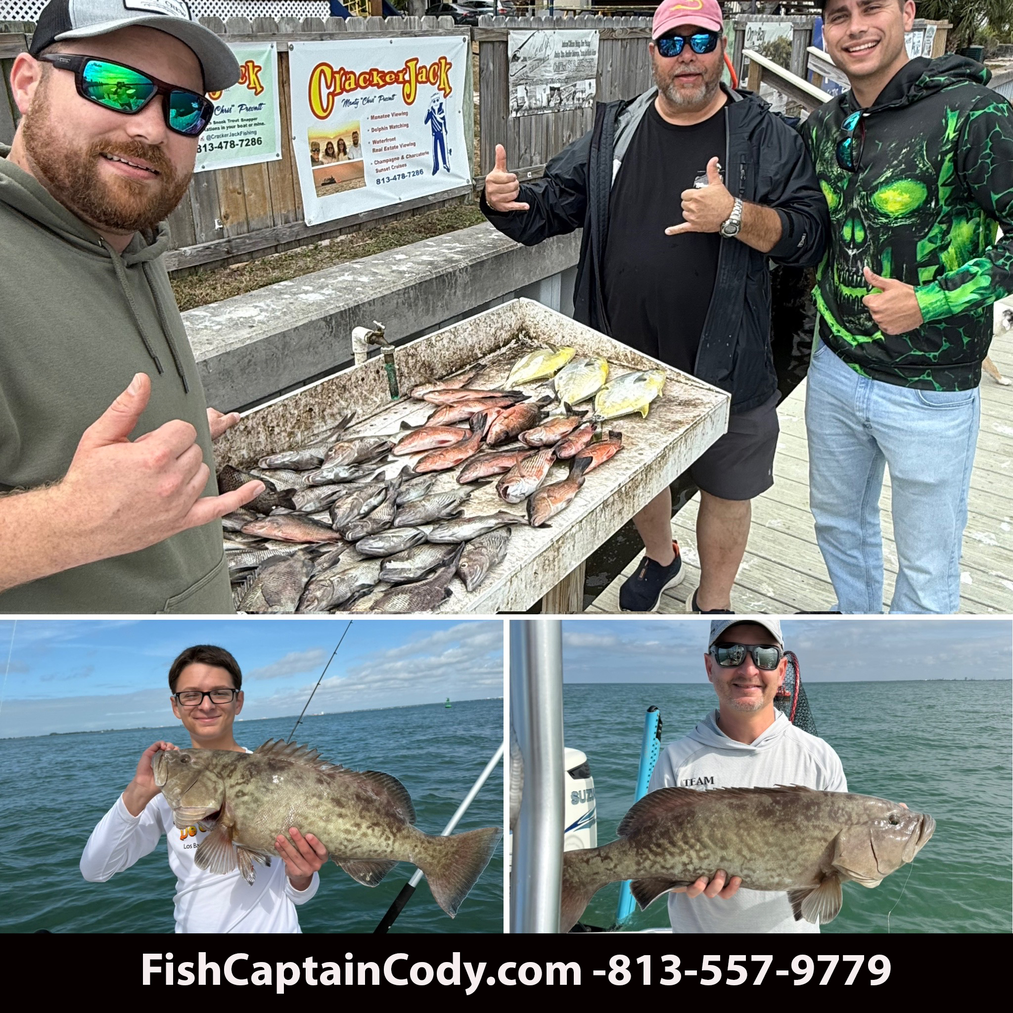 Two Gag Grouper caught while fishing in FL