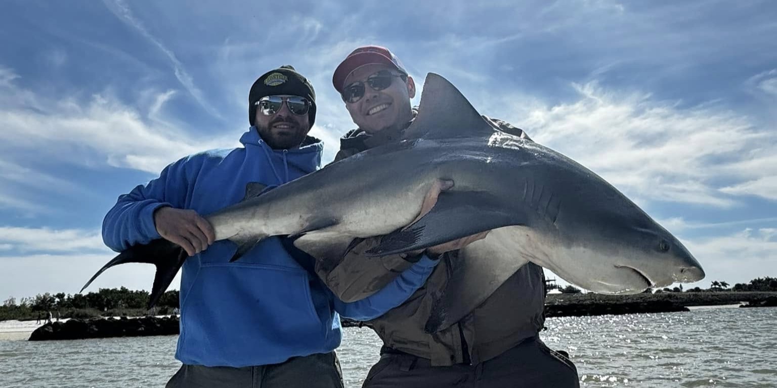 6-hour Tampa Bay inshore fishing charter targeting Tarpon, Goliath Grouper, and sharks for 6 guests