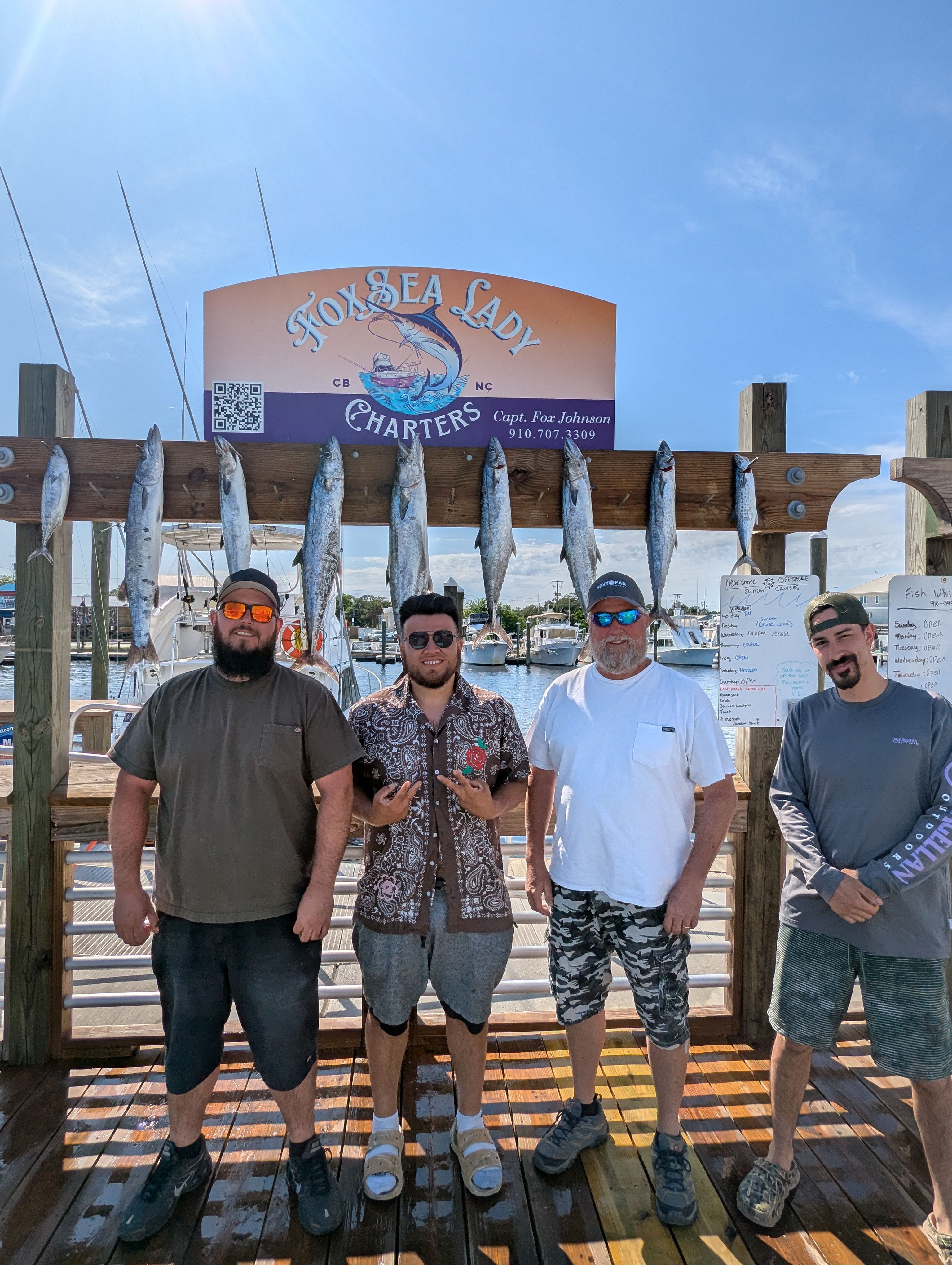 Four king mackerel fish in NC