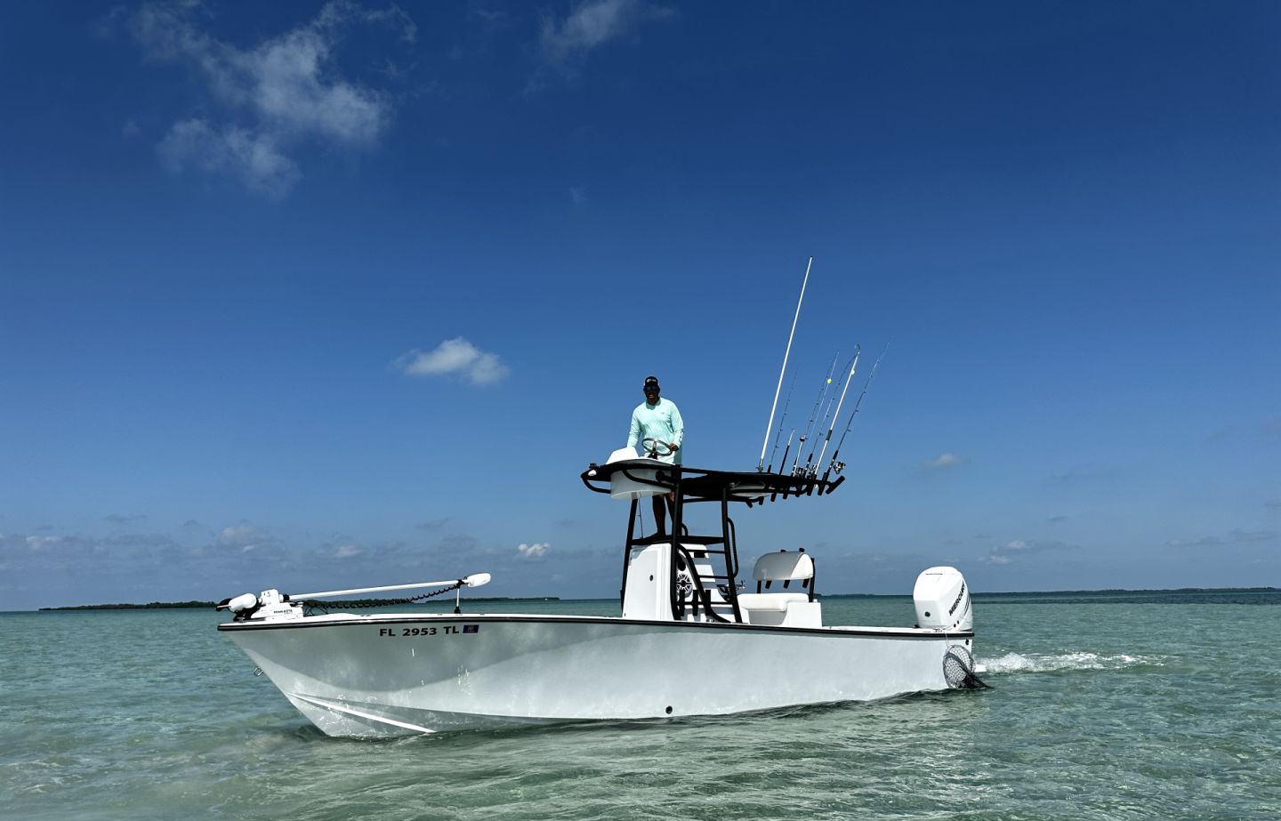 A lone angler fishing in Florida