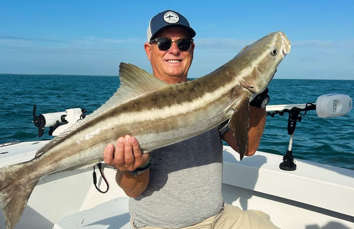 Cobia fish caught while fishing on Stock Island