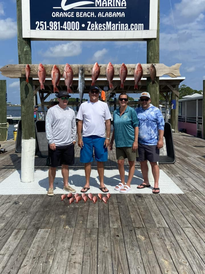 4 anglers fishing at Orange Beach