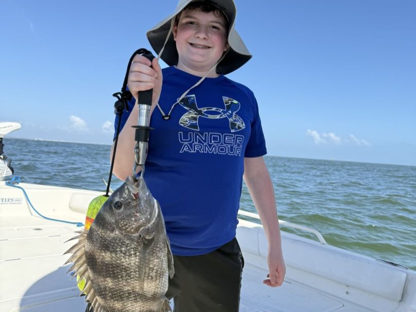 Captain Donnie Vinson's sheepshead fishing charter boat in Gulf Shores Alabama waters