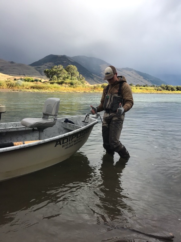 A person fishing in Livingston