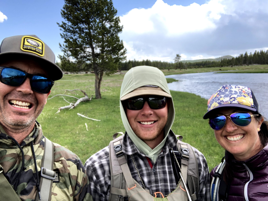 Three people fishing in MT