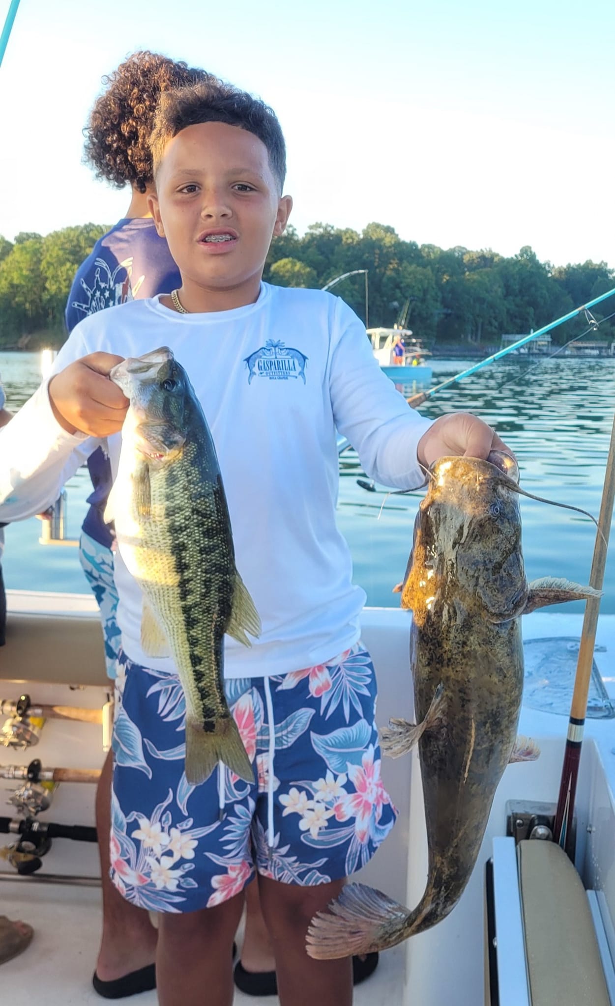 Two big blue catfish caught in Gainesville