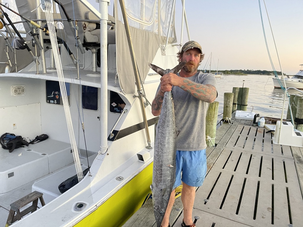 Catch of the day: a king mackerel, 32 inches long, caught in Swansboro while fishing.