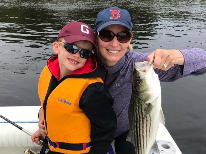 Striped bass caught in Biddeford