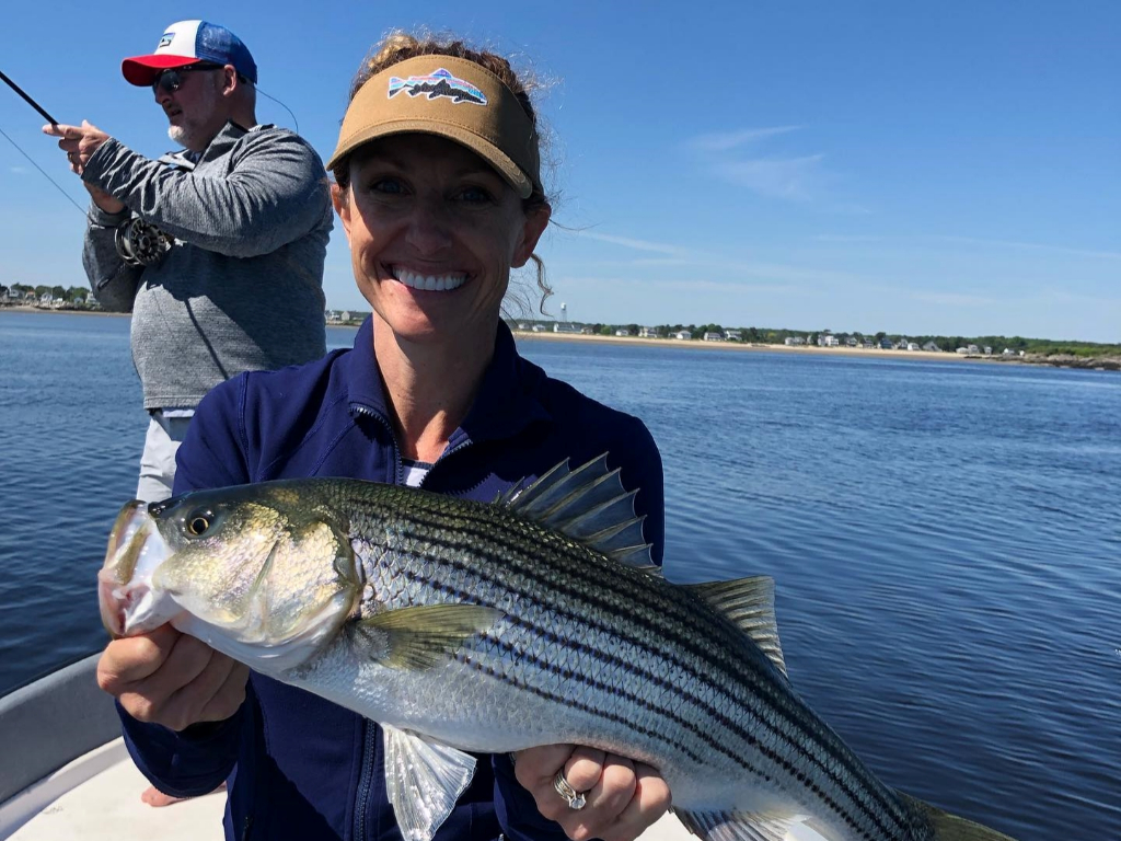 Catch of the day: A striped bass fish caught in Biddeford